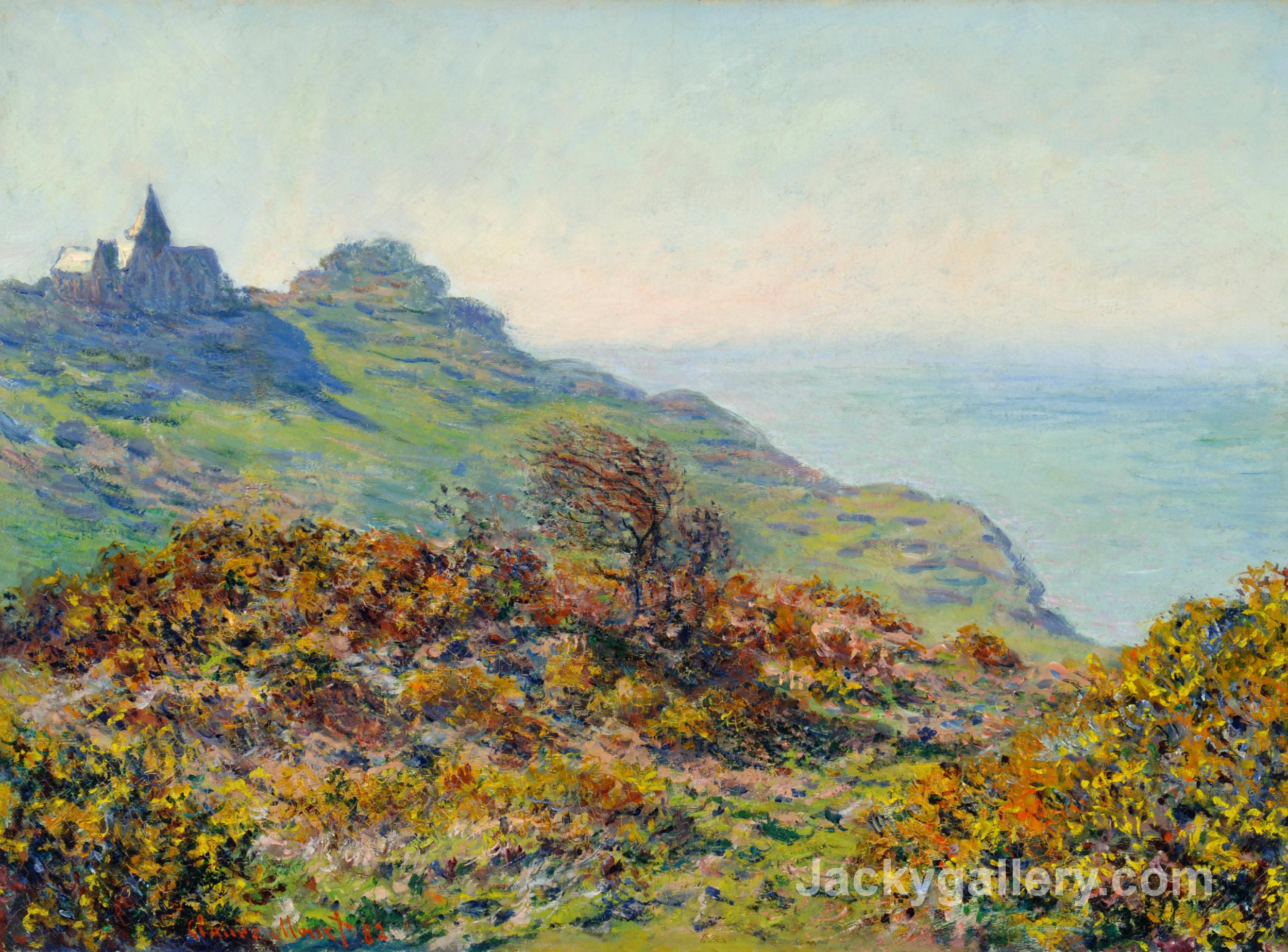 The Church at Varengeville and the Gorge of Les Moutiers by Claude Monet paintings reproduction